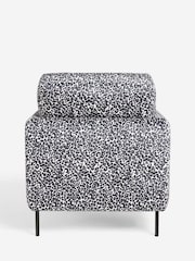Rockett St George Monochrome Leopard Velvet The Edie Accent Chair - Image 5 of 8