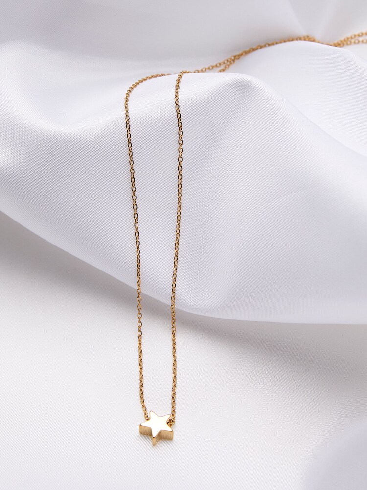 FatFace Gold Tone Waterproof Star Necklace - Image 2 of 2