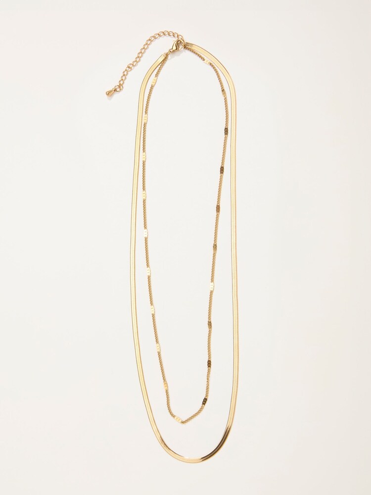 FatFace Gold Tone Waterproof Layered Necklace - Image 1 of 2