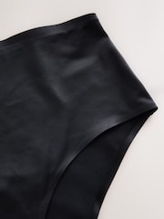 Black High Shine Light Tummy Control Knickers - Image 5 of 6