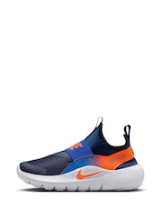 Nike Navy Total Orange Junior Flex Runner 4 Trainers - Image 2 of 10