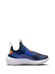 Nike Navy Total Orange Junior Flex Runner 4 Trainers - Image 3 of 10