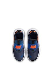 Nike Navy Total Orange Junior Flex Runner 4 Trainers - Image 6 of 10