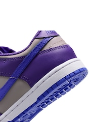 Nike Grey Purple Blue Junior Dunk Low Trainers - Image 8 of 8
