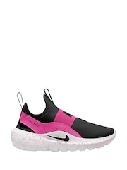 Nike Black/Fuschia Pink Junior Flex Runner 4 Trainers - Image 1 of 12