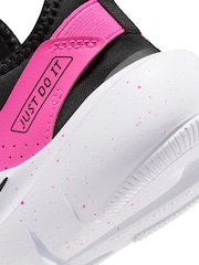 Nike Black/Fuschia Pink Junior Flex Runner 4 Trainers - Image 10 of 12