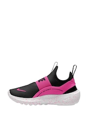 Nike Black/Fuschia Pink Junior Flex Runner 4 Trainers - Image 4 of 12