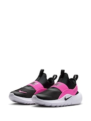 Nike Black/Fuschia Pink Junior Flex Runner 4 Trainers - Image 5 of 12