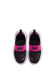 Nike Black/Fuschia Pink Junior Flex Runner 4 Trainers - Image 6 of 12