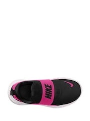 Nike Black/Fuschia Pink Junior Flex Runner 4 Trainers - Image 8 of 12
