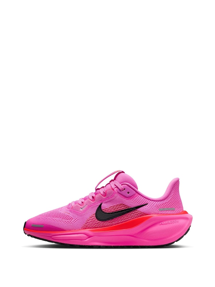 Nike Hyper Pink Youth Air Zoom Pegasus 41 Running Trainers - Image 2 of 11 Nike Hyper Pink Youth Air Zoom Pegasus 41 Running Trainers - Image 2 of 11