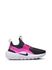 Nike Black/Fuschia Pink Youth Flex Runner 4 Trainers - Image 1 of 11