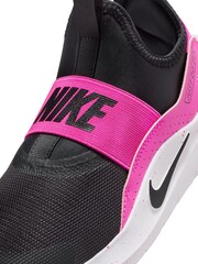 Nike Black/Fuschia Pink Youth Flex Runner 4 Trainers - Image 10 of 11