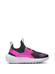 Nike Black/Fuschia Pink Youth Flex Runner 4 Trainers - Image 3 of 11