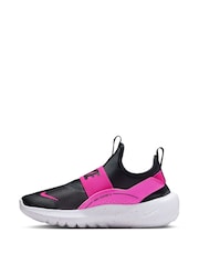 Nike Black/Fuschia Pink Youth Flex Runner 4 Trainers - Image 4 of 11