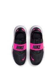 Nike Black/Fuschia Pink Youth Flex Runner 4 Trainers - Image 6 of 11