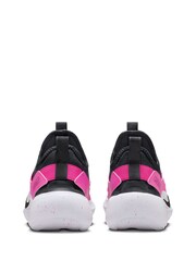 Nike Black/Fuschia Pink Youth Flex Runner 4 Trainers - Image 7 of 11