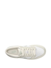 Nike Natural White/Silver Youth Dunk Low Trainers - Image 6 of 9