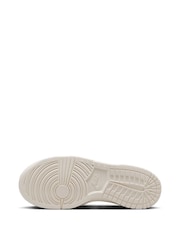 Nike Natural White/Silver Youth Dunk Low Trainers - Image 7 of 9