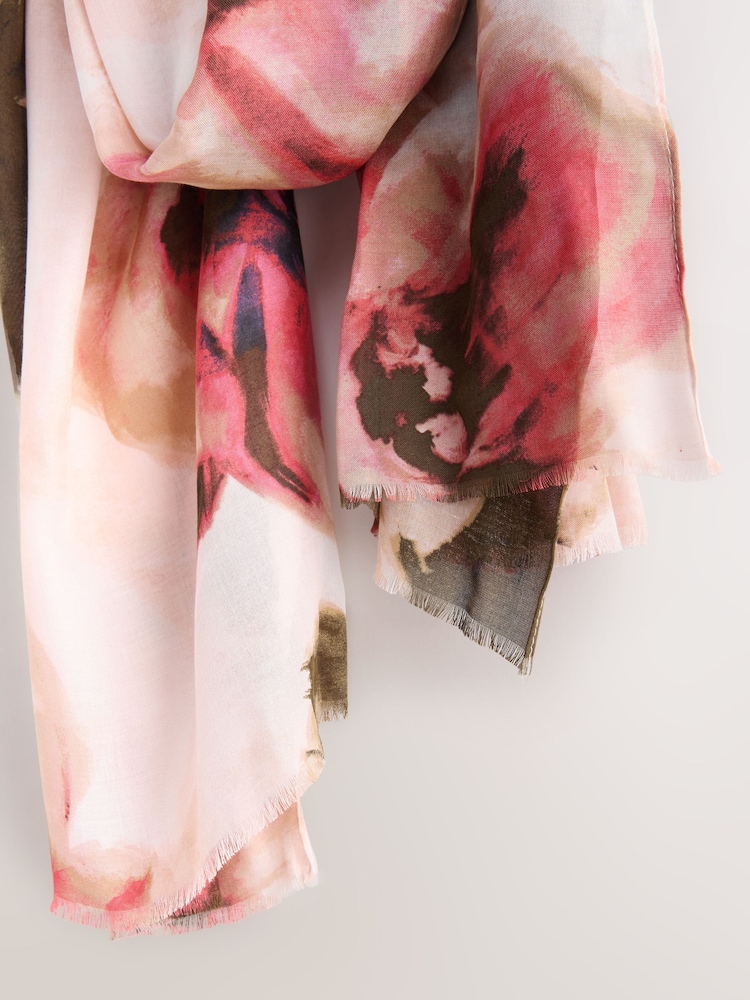 Dusky Floral Lightweight Scarf - Image 3 of 3