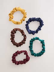 Brown Scrunchies 5 Pack - Image 1 of 3