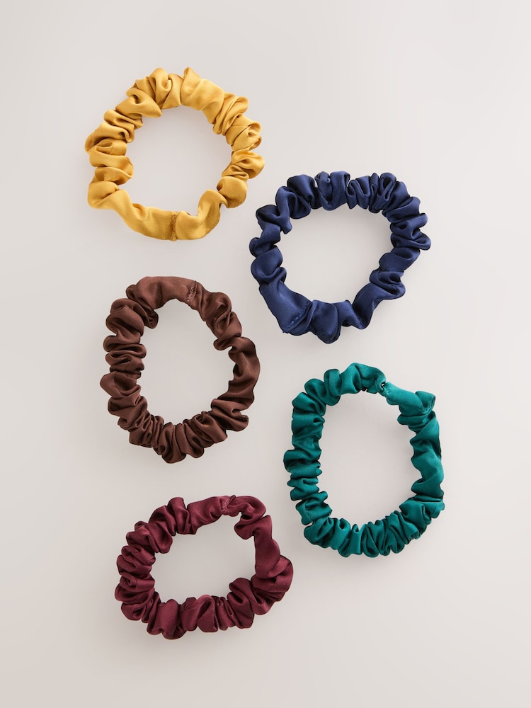Brown Scrunchies 5 Pack - Image 1 of 3