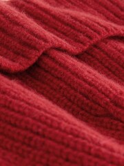 Red Wool Cashmere Beanie Hat - Image 2 of 3