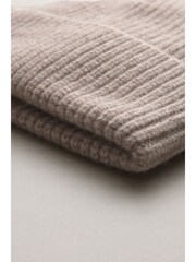 Oatmeal Wool Cashmere Beanie Hat - Image 1 of 6