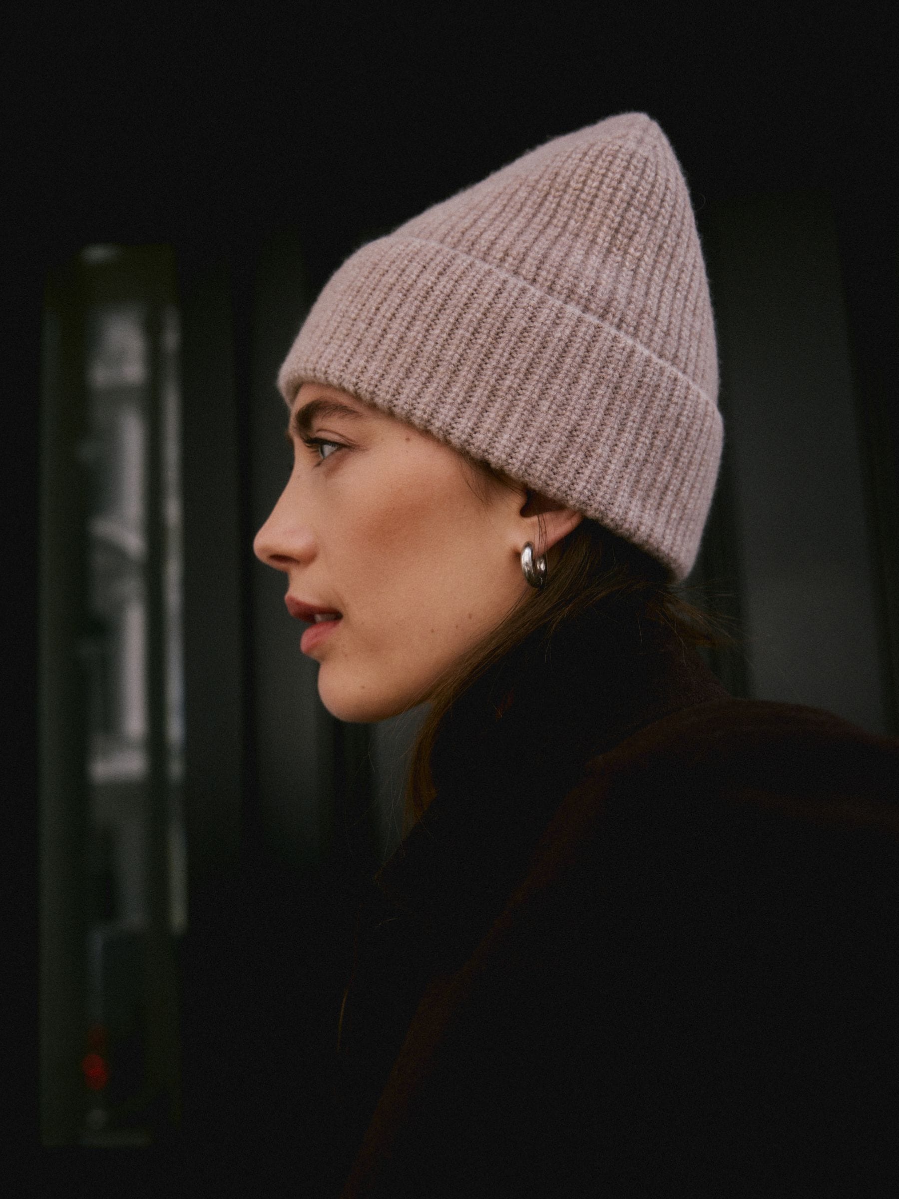Buy Oatmeal N. Premium Wool Cashmere Beanie Hat from Next USA