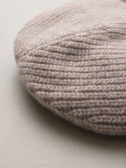 Oatmeal Wool Cashmere Beanie Hat - Image 6 of 6
