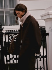 Oatmeal Ribbed Snood Containing Cashmere - Image 5 of 6