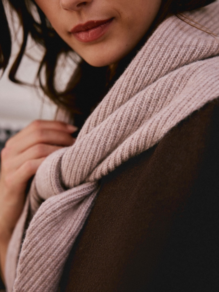 Oatmeal Wool Cashmere Triangle Scarf - Image 7 of 7