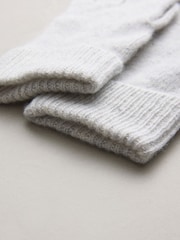 Grey 100% Cashmere Gloves - Image 2 of 3