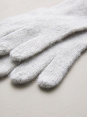 Grey 100% Cashmere Gloves - Image 3 of 3