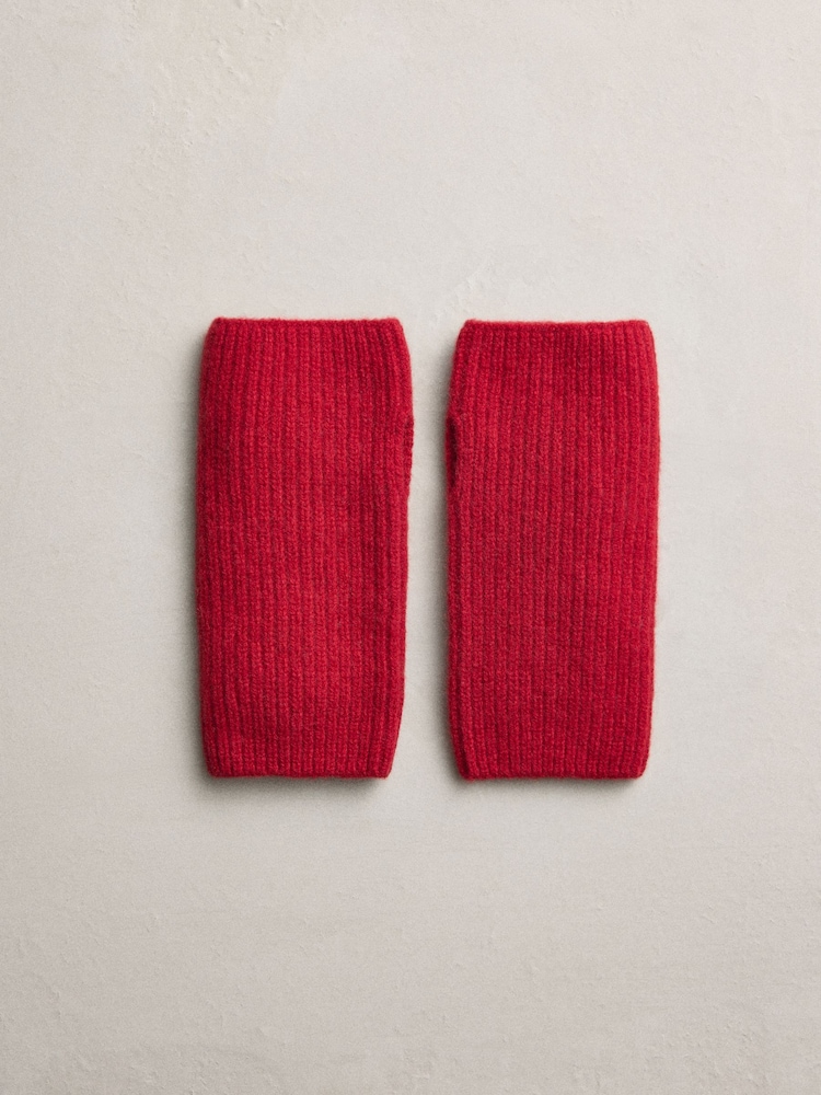 Red Wool Cashmere Handwarmer Gloves - Image 1 of 3