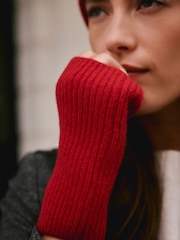 Red N. Premium Wool Cashmere Handwarmer Gloves - Image 5 of 8