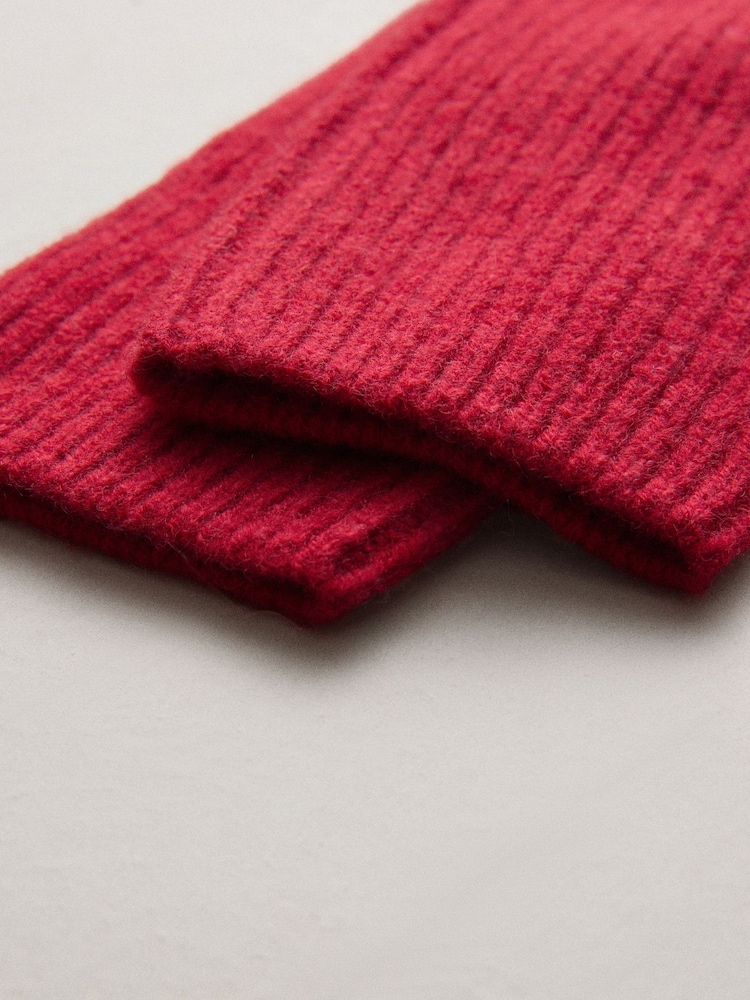 Red N. Premium Wool Cashmere Handwarmer Gloves - Image 8 of 8