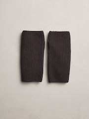 Chocolate Brown N. Premium Wool Cashmere Handwarmer Gloves - Image 6 of 8