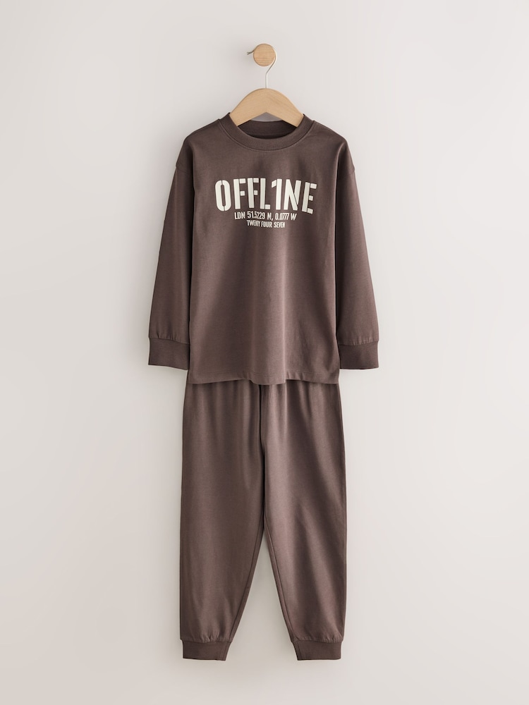 Black/Brown Long Leg Pyjamas 3 Pack (3-16yrs) - Image 2 of 6 Black/Brown Long Leg Pyjamas 3 Pack (3-16yrs) - Image 2 of 6