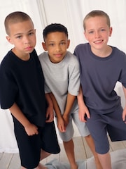 Black/Grey Short Pyjamas 3 Pack (3-16yrs) - Image 3 of 11