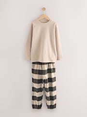 Black/Grey Long Sleeve Woven Check Pyjamas 2 Pack (3-16yrs) - Image 6 of 10