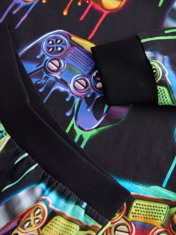 Bright Gamer Single Long Sleeve Leg Pyjamas (3-16yrs) - Image 4 of 4 Bright Gamer Single Long Sleeve Leg Pyjamas (3-16yrs) - Image 4 of 4