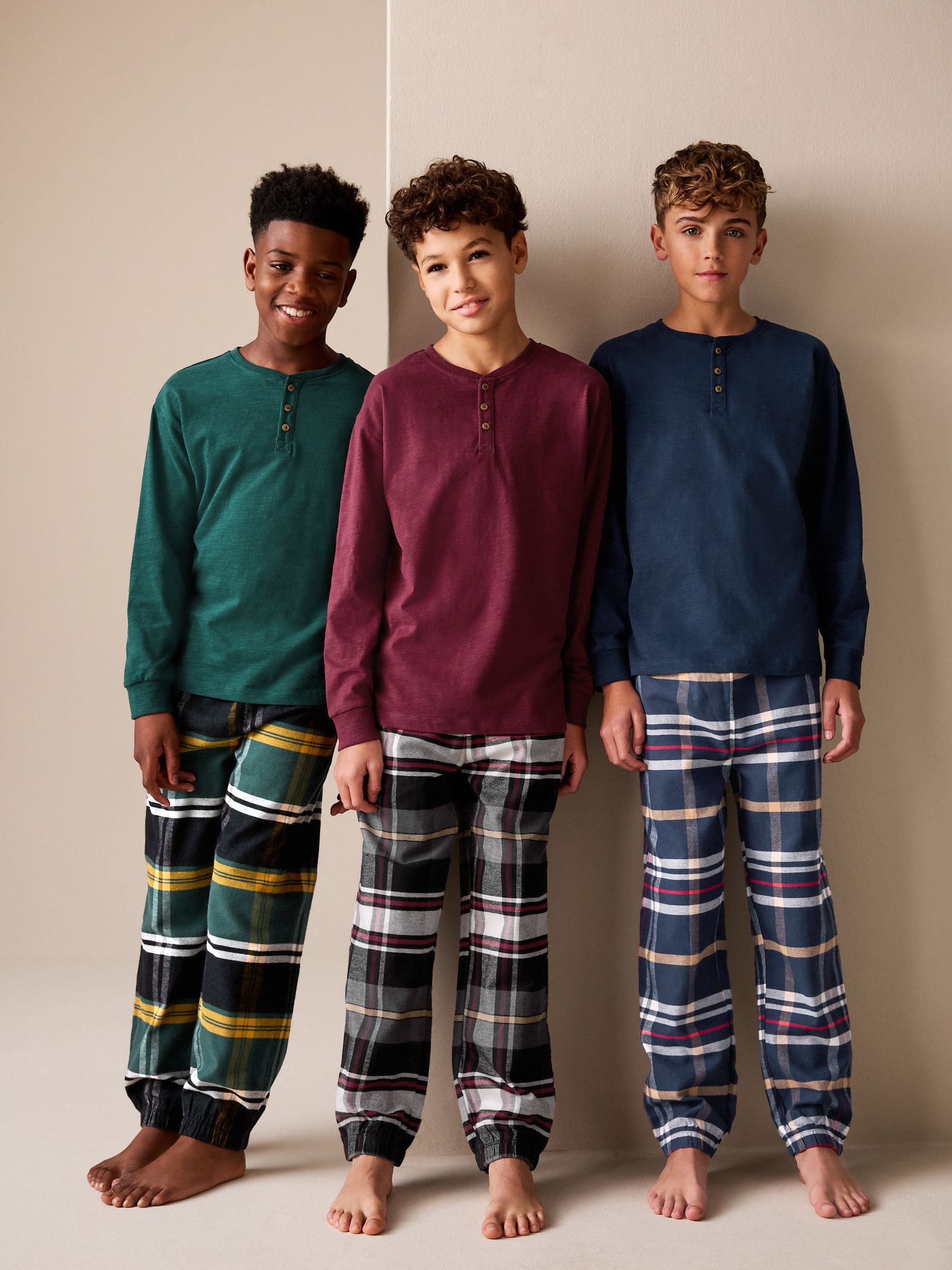 Buy Multi Woven Check Pyjamas 3 Pack (3-16yrs) from the Next UK online shop