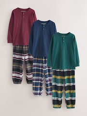 Multi Woven Check Pyjamas 3 Pack (3-16yrs) - Image 1 of 7