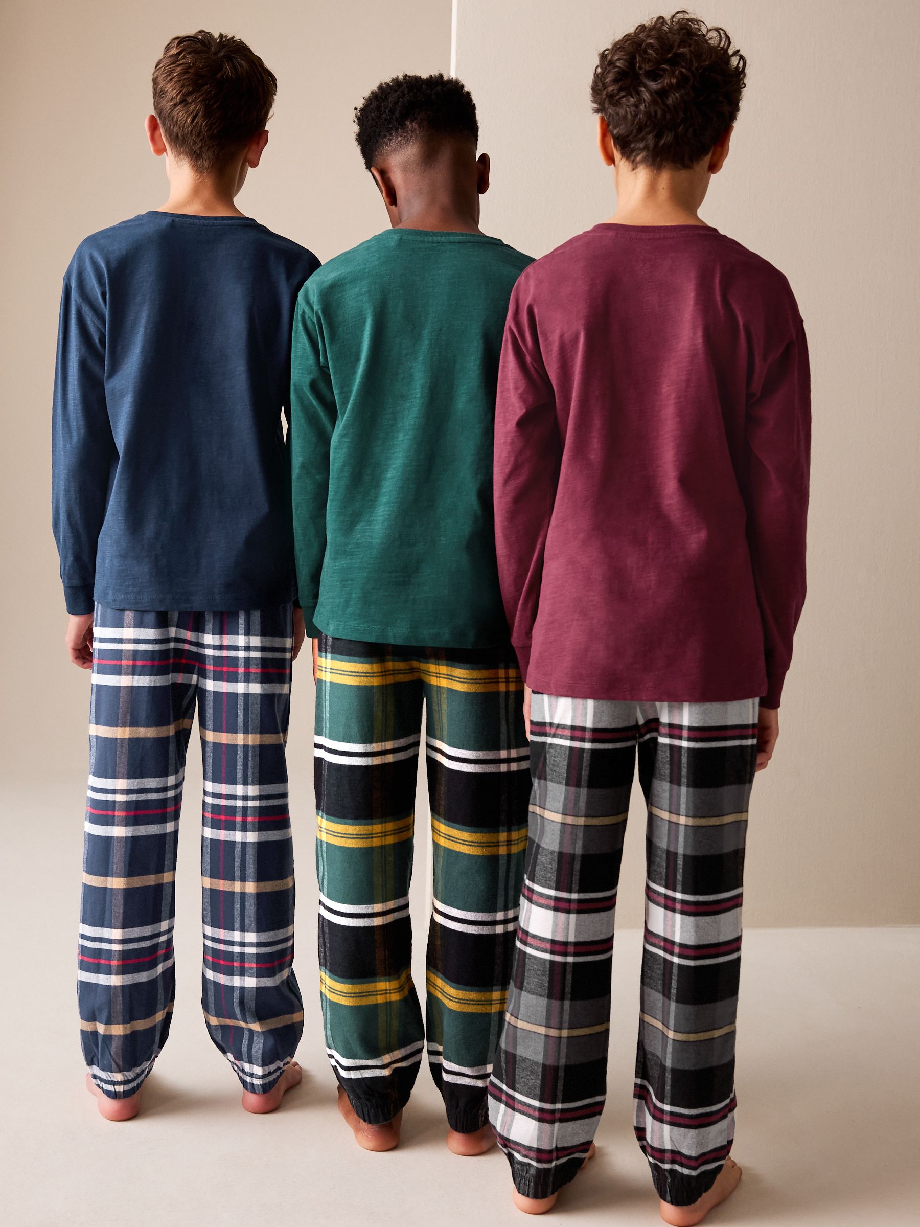 Buy Multi Woven Check Pyjamas 3 Pack (3-16yrs) from the Next UK online shop