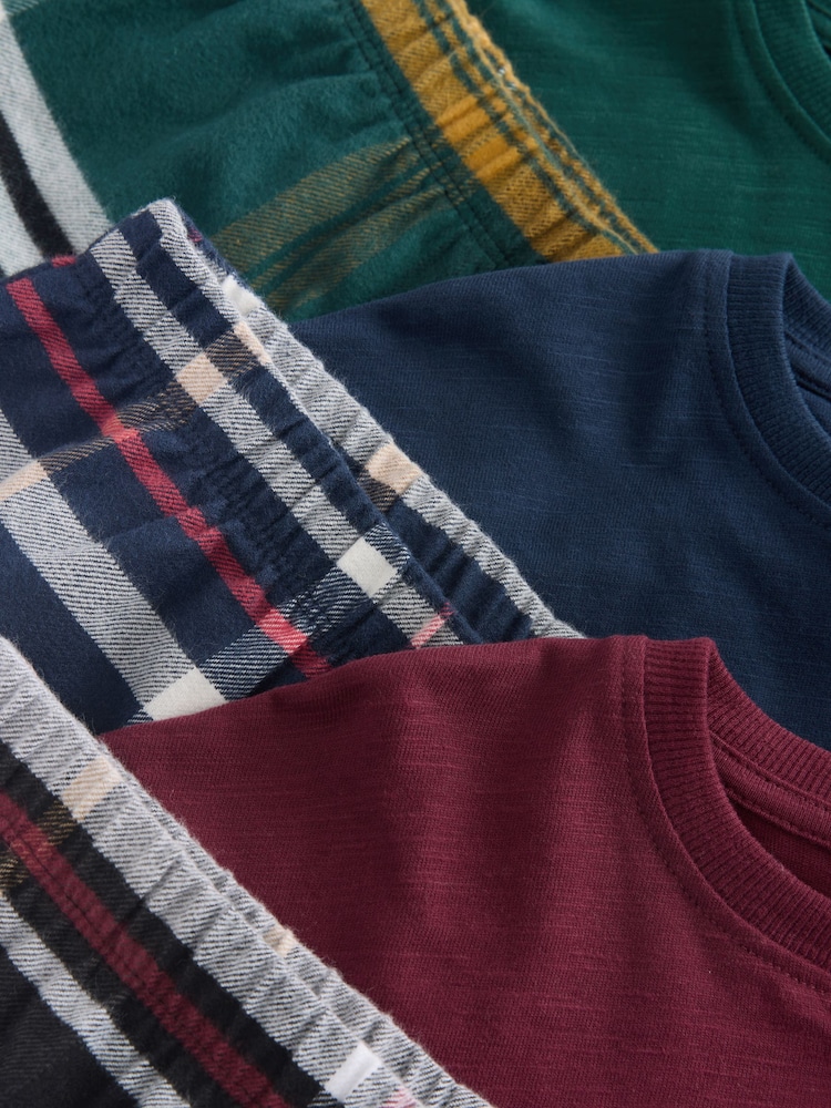 Multi Woven Check Pyjamas 3 Pack (3-16yrs) - Image 7 of 7