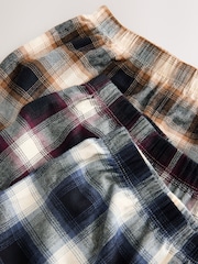 Burgundy Red/Brown Woven Check Pyjamas 3 Pack (3-16yrs) - Image 7 of 7