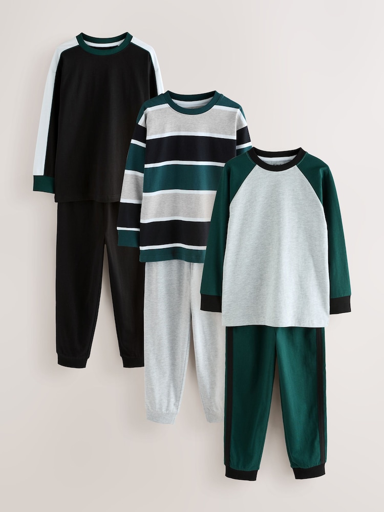 Grün - Langärmelige Pyjamas, 3er-Pack (3–3 J.) - Bild 2 von 8 Grün - Langärmelige Pyjamas, 3er-Pack (3–3 J.) - Bild 2 von 8
