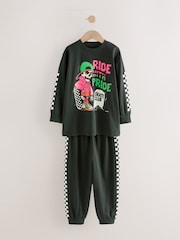 Blue/Black Skull Long Sleeve Pyjamas 2 Pack (3-16yrs) - Image 7 of 8