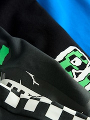 Blue/Black Skull Long Sleeve Pyjamas 2 Pack (3-16yrs) - Image 8 of 8